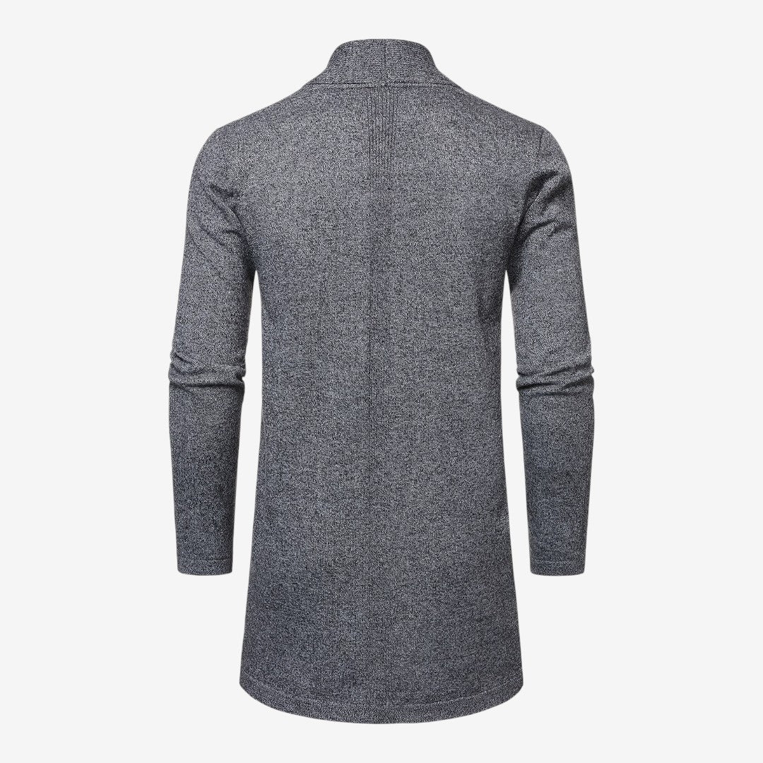 Men's Classic Long Cardigan Open Front Layering Soft Warm Casual