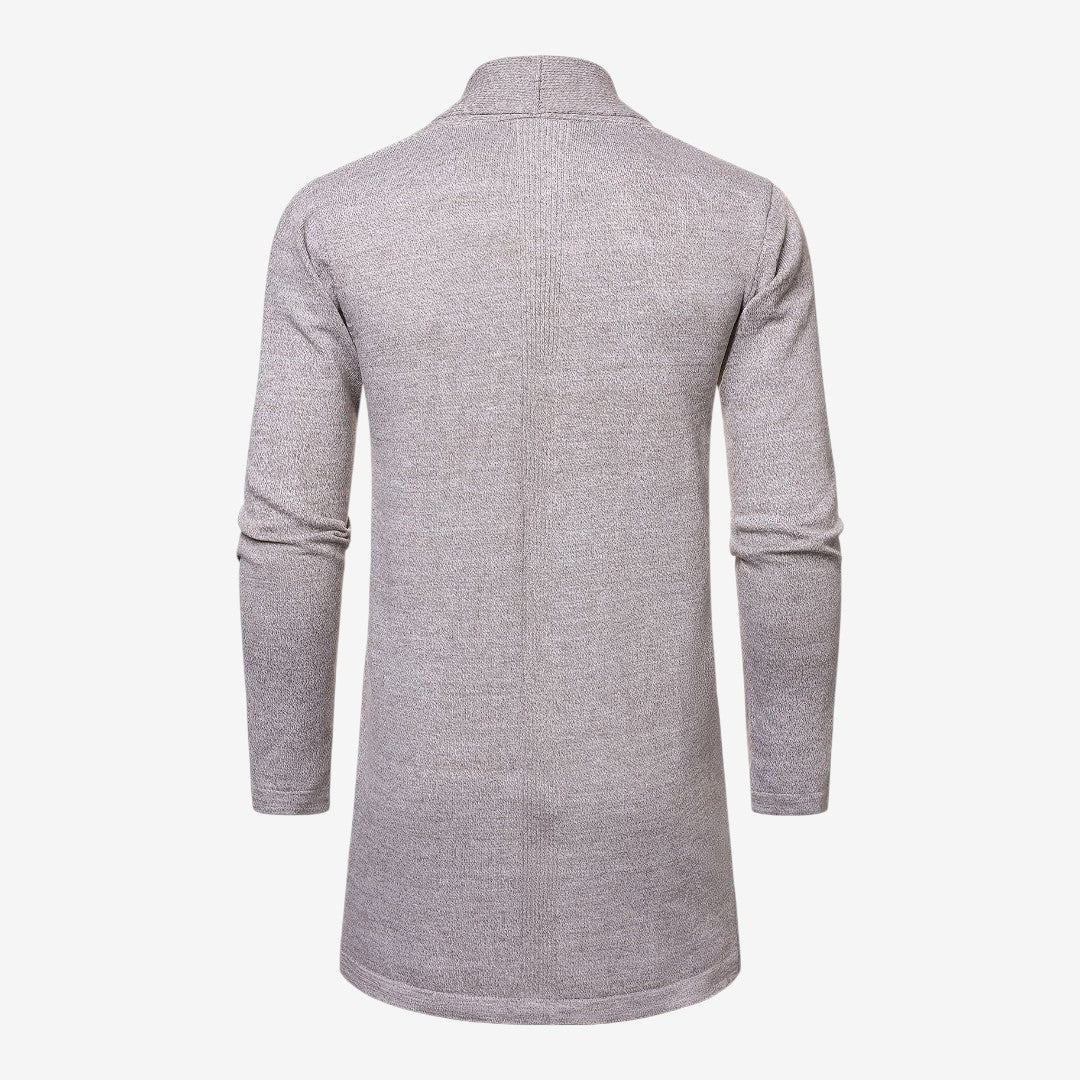 Men's Classic Long Cardigan Open Front Layering Soft Warm Casual