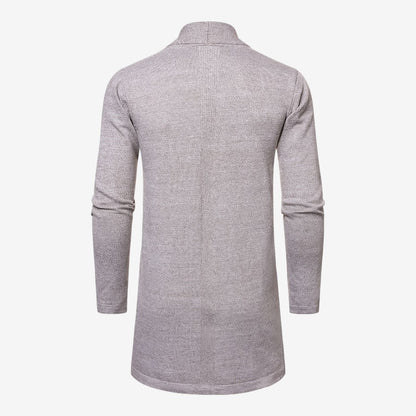 Men's Classic Long Cardigan Open Front Layering Soft Warm Casual
