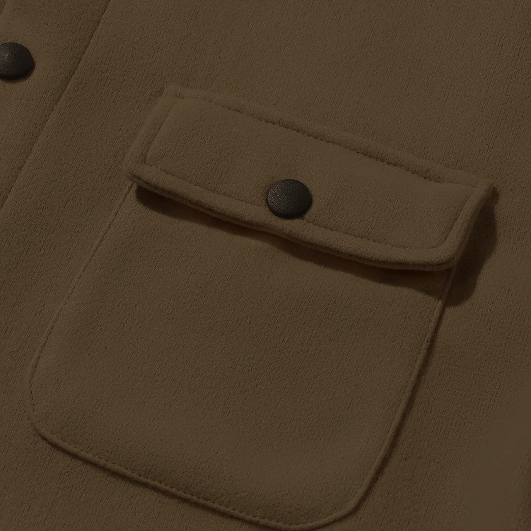 Men's Corduroy Jacket Lapel Collar Button-Up Casual Everyday Outerwear