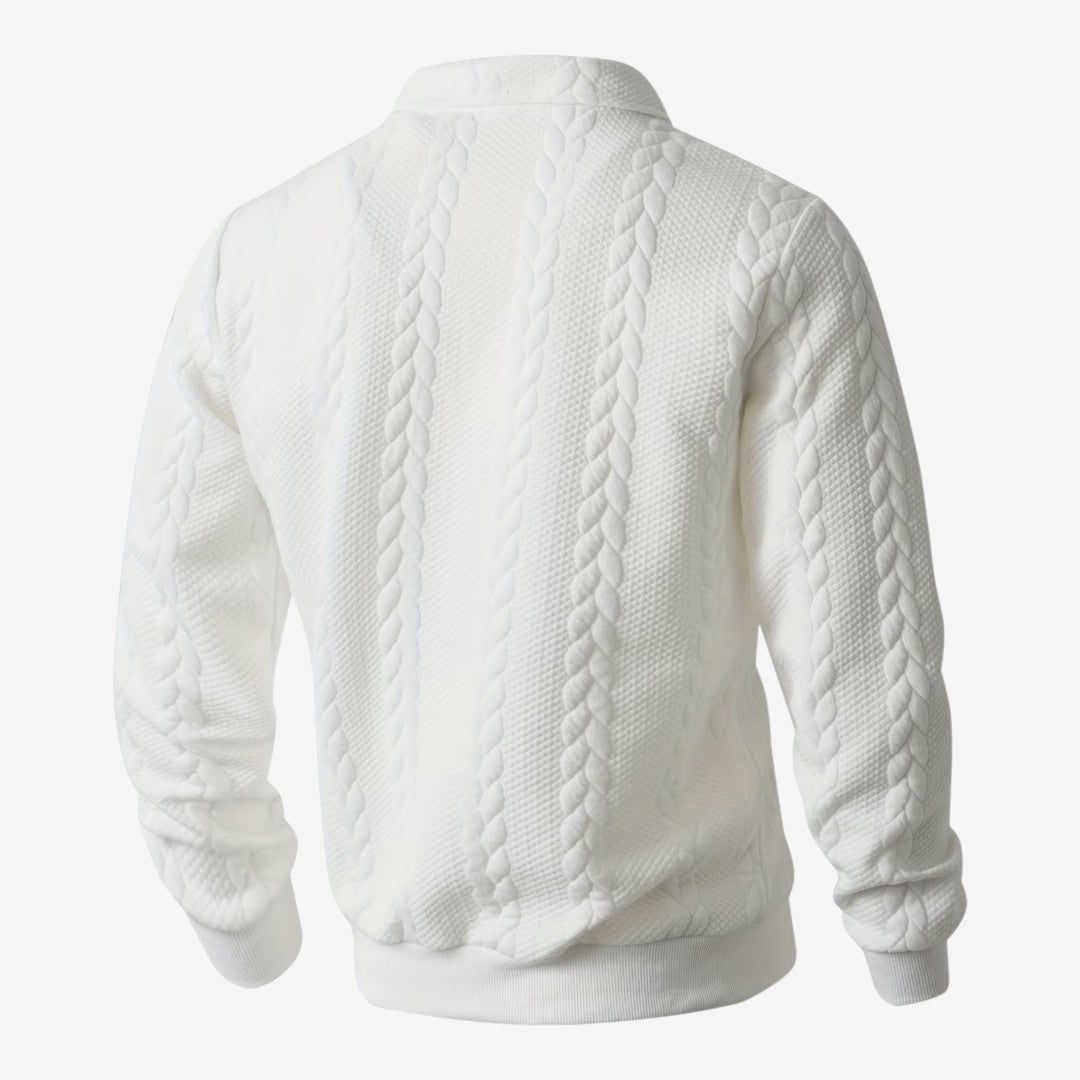 Men's Knit Quarter Zip Jumper Casual Warm Layering Everyday Wear