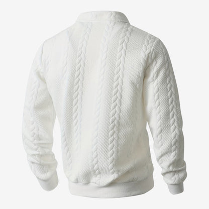 Men's Knit Quarter Zip Jumper Casual Warm Layering Everyday Wear