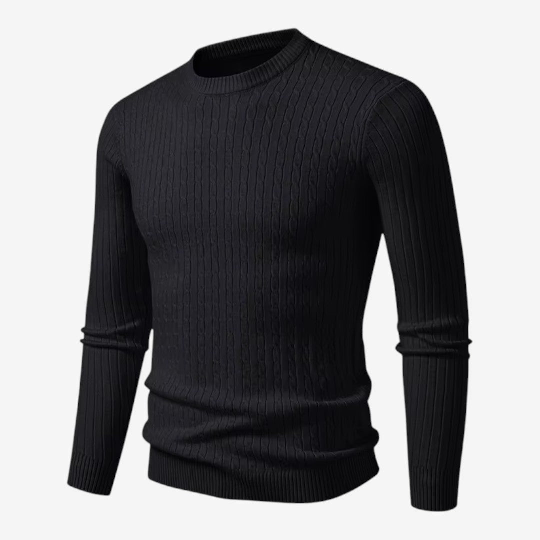 Men's Autumn Cable Knit Jumper Soft Casual Layering Comfortable Style