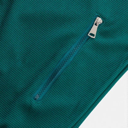 Men's Waffle Jacket Full Zip Collared Casual Everyday Layering