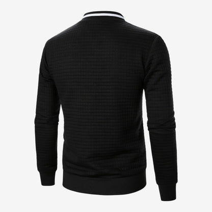 Men's Casual Plaid Jacket Full Zip Stand Collar Everyday Layering