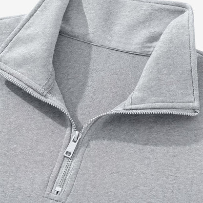 Men's Casual Quarter Zip Jumper Stand Collar Soft Knit Everyday Wear