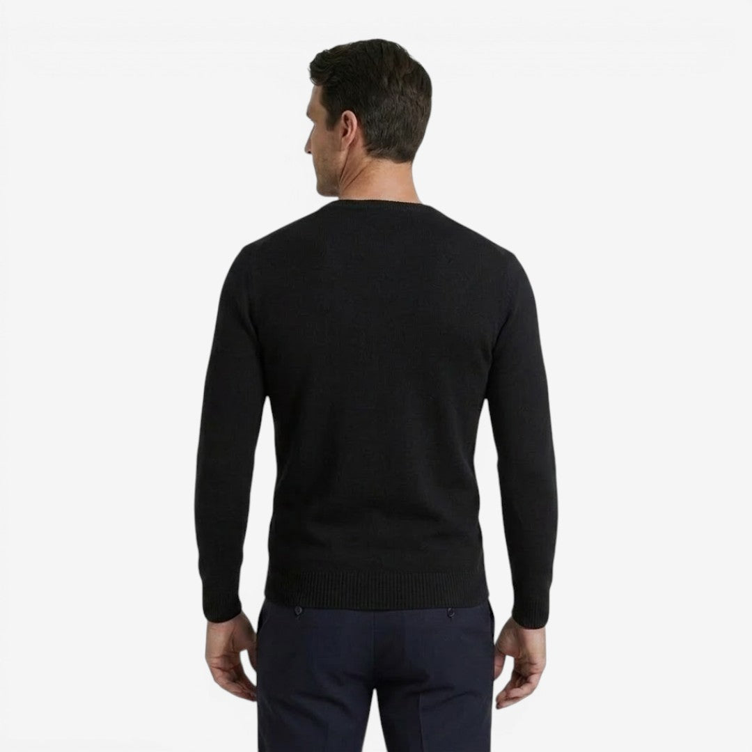 Men's Slim Fit Knit Jumper Soft Casual Style Relaxed Everyday Wear