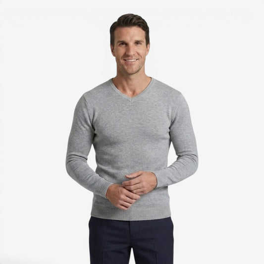 Men's Slim Fit Knit Jumper Soft Casual Style Relaxed Everyday Wear