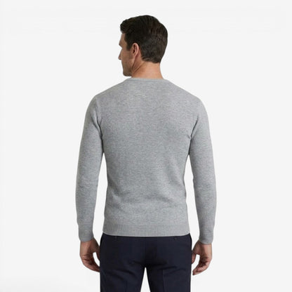 Men's Slim Fit Knit Jumper Soft Casual Style Relaxed Everyday Wear