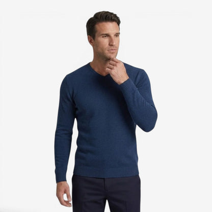 Men's Slim Fit Knit Jumper Soft Casual Style Relaxed Everyday Wear
