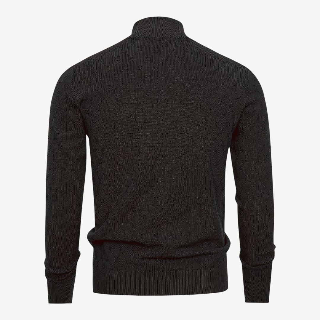 Men's Soft Stretch Quarter Zip Jumper Stand Collar Casual Everyday Wear