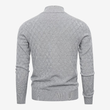 Men's Soft Stretch Quarter Zip Jumper Stand Collar Casual Everyday Wear