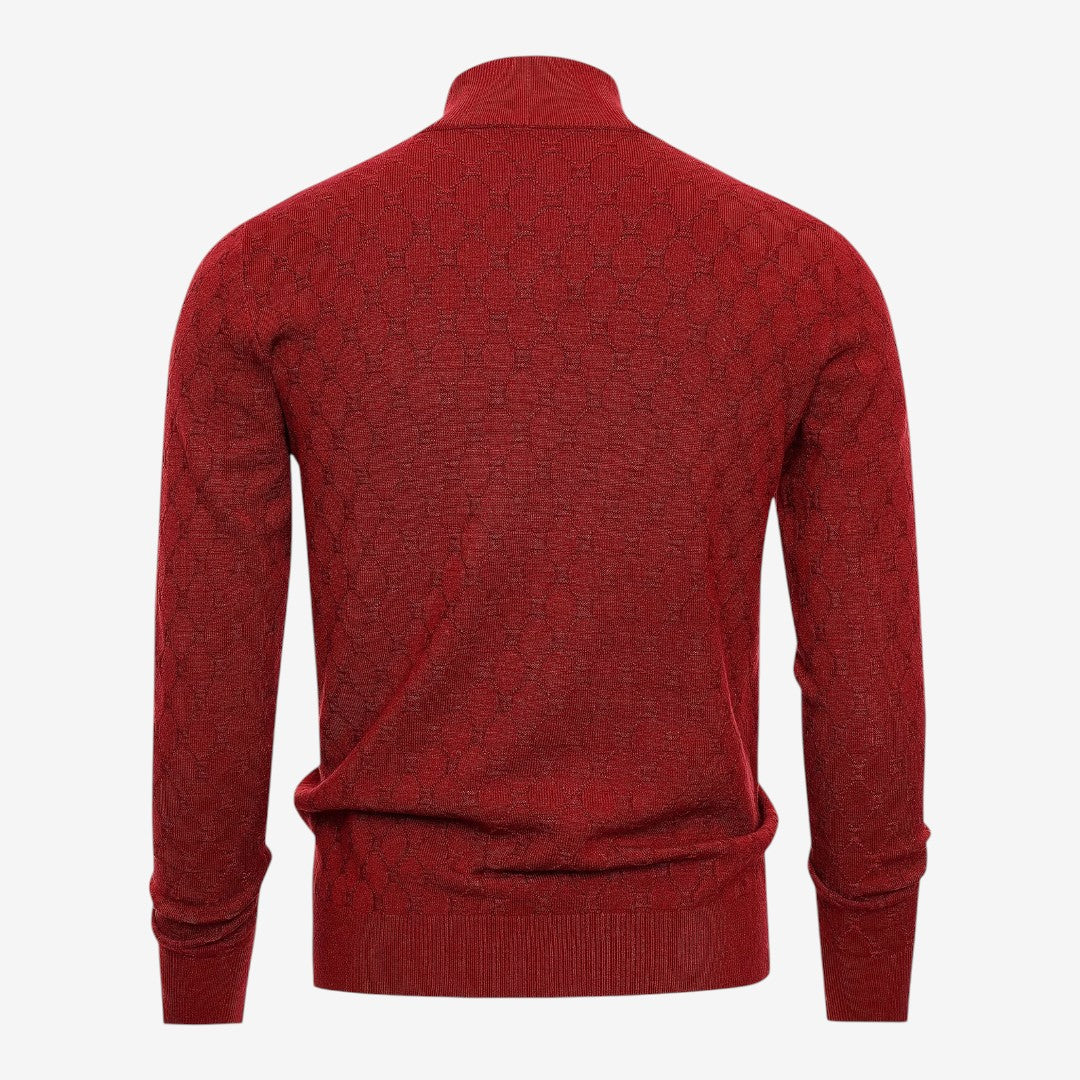 Men's Soft Stretch Quarter Zip Jumper Stand Collar Casual Everyday Wear