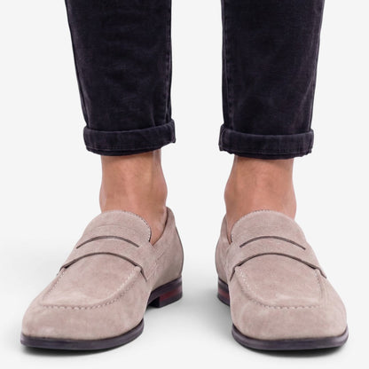 Men's Suede Loafers Slip-On Stylish Casual Shoes for Weddings