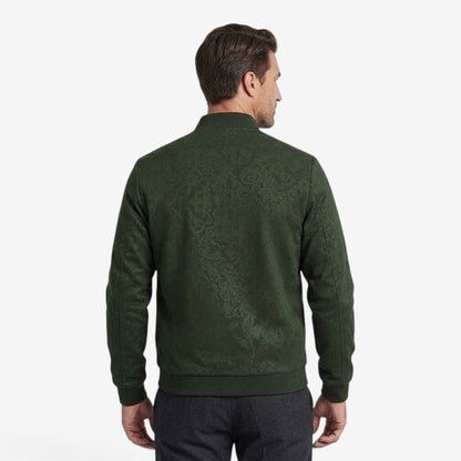 Men's Textured Stand Collar Jacket Zip-Up Casual Everyday Layering