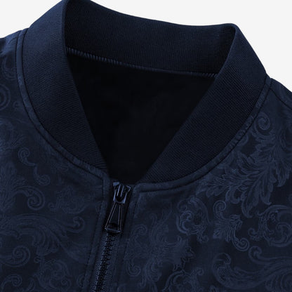 Men's Textured Stand Collar Jacket Zip-Up Casual Everyday Layering