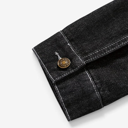 Men's Vintage Slim Fit Denim Jacket Classic Lapel Casual Everyday Wear