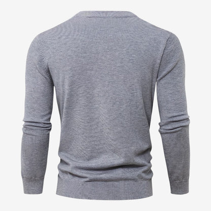Men's Crew-Neck Knit Jumper Long Sleeve Casual Everyday Wear