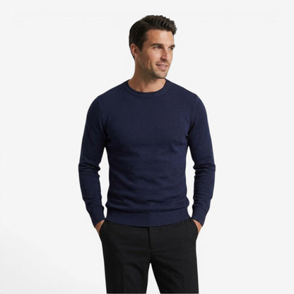Men's Crew-Neck Knit Jumper Long Sleeve Casual Everyday Wear
