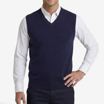 Men's Knit Slipover Sweater Relaxed Fit Smart Casual Layering Style