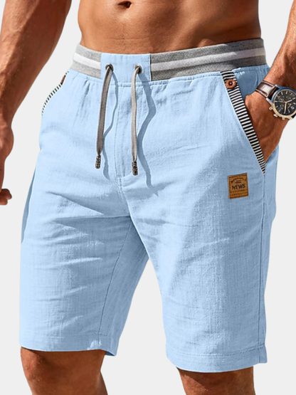 Men's Drawstring Shorts Relaxed Fit Elastic Waist Casual Everyday Beach Holiday Loungewear Chino Harlan