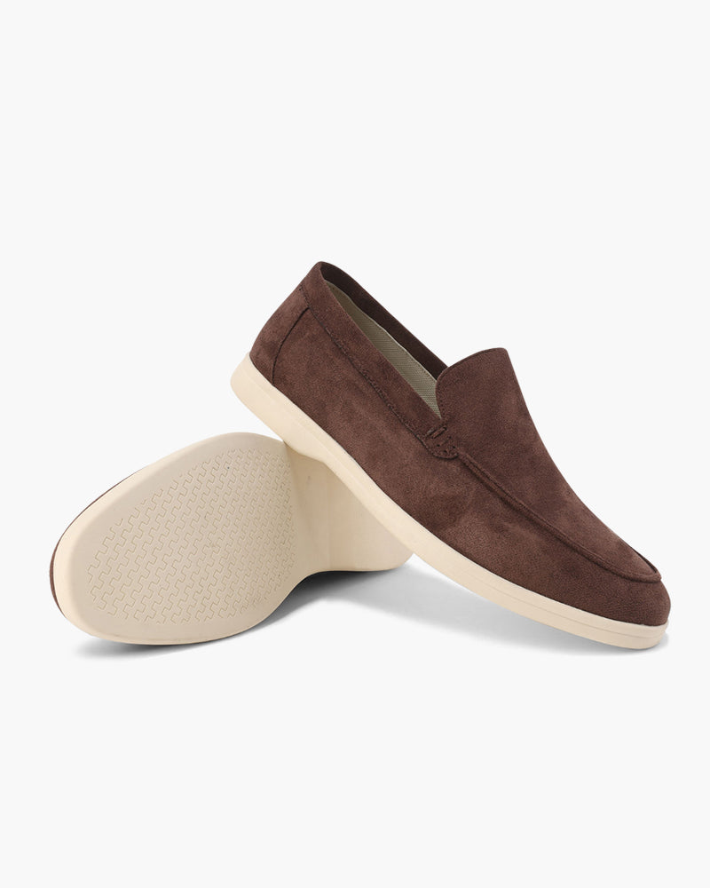 Men's Suede Loafers Slip-On Round Toe Moccasin Smart-Casual Office Casual Everyday Formal Leather Look Ellery
