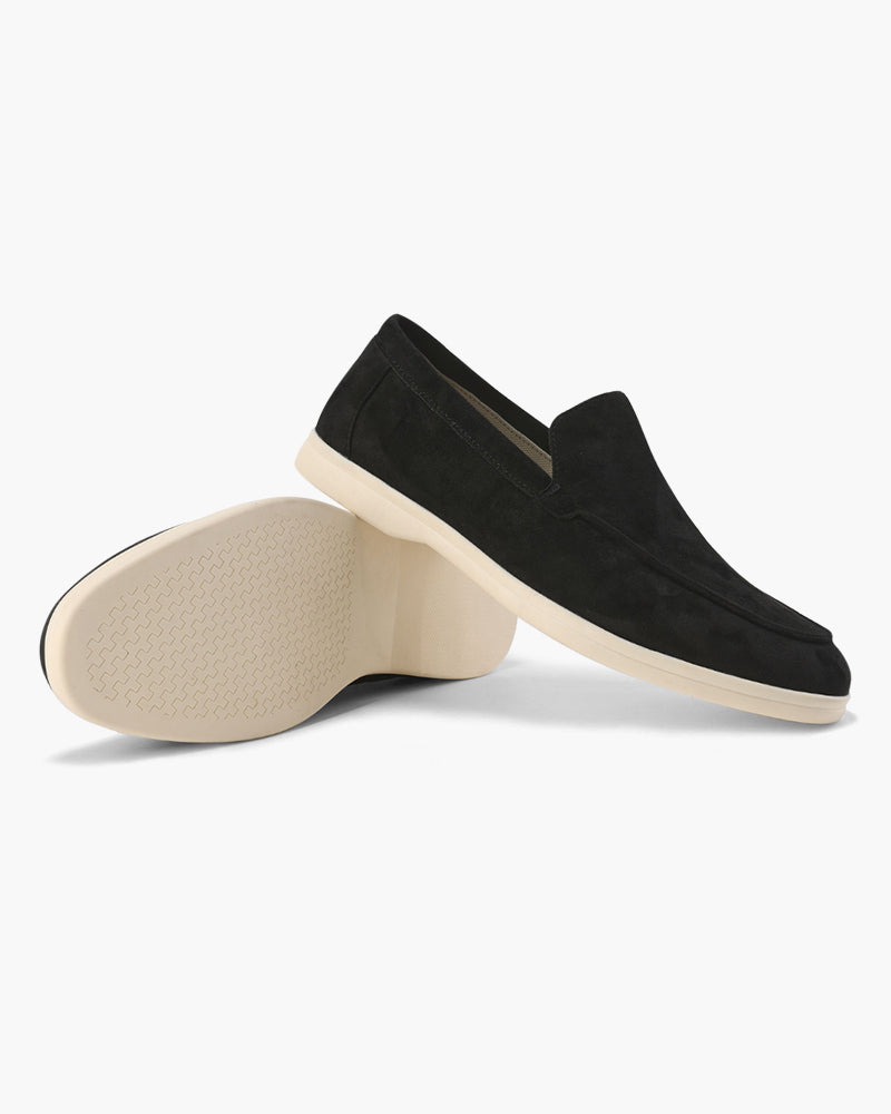 Men's Suede Loafers Slip-On Round Toe Moccasin Smart-Casual Office Casual Everyday Formal Leather Look Ellery