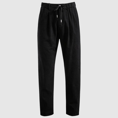 Men's Linen Trousers Wide Leg Drawstring Elastic Waist Breathable Summer Holiday Beach Casual Otis