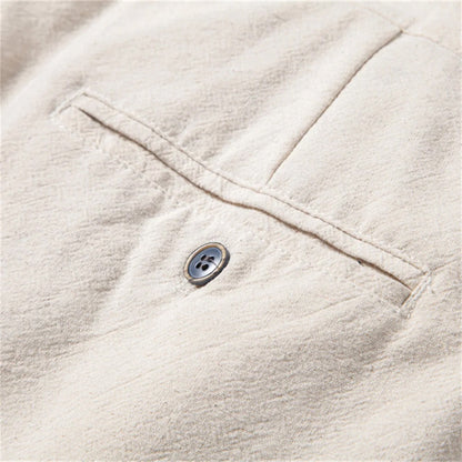 Men's Linen Trousers Wide Leg Drawstring Elastic Waist Breathable Summer Holiday Beach Casual Otis