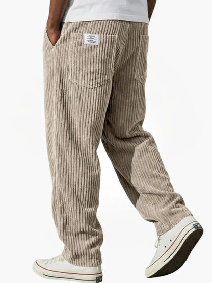Men's Casual Corduroy Trousers Relaxed Fit Everyday Versatile Stylish