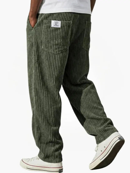 Men's Casual Corduroy Trousers Relaxed Fit Everyday Versatile Stylish