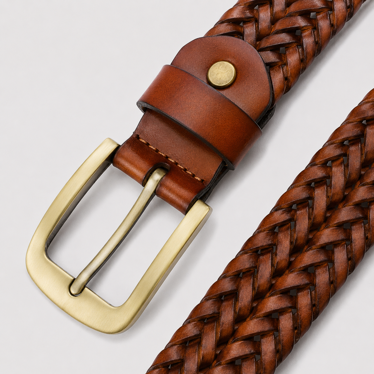 Men's Woven Belt Stretch Elastic Braided Adjustable Casual Business Smart-Casual Everyday Accessory Hollis