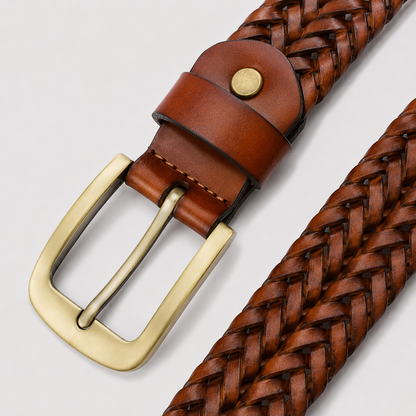 Men's Woven Belt Stretch Elastic Braided Adjustable Casual Business Smart-Casual Everyday Accessory Hollis