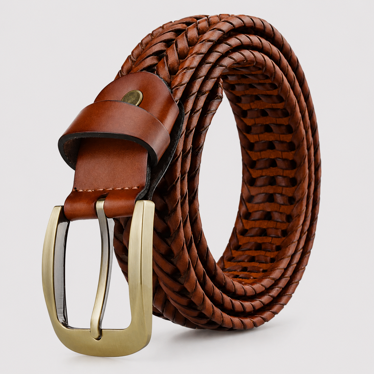 Men's Woven Belt Stretch Elastic Braided Adjustable Casual Business Smart-Casual Everyday Accessory Hollis