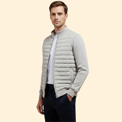 Men's Padded Bomber Jacket Full-Zip Sleek Insulated Casual Autumn Winter Layering Streetwear Oscar