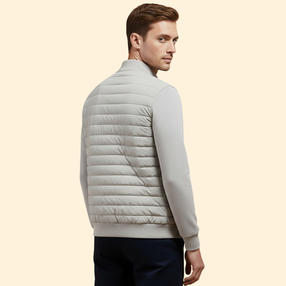 Men's Padded Bomber Jacket Full-Zip Sleek Insulated Casual Autumn Winter Layering Streetwear Oscar
