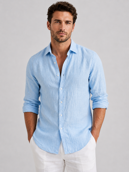 Men's Relaxed Fit Shirt Short-Sleeve Button-Up Collared Casual Holiday Beach Smart-Casual Everyday Versatile Rylance