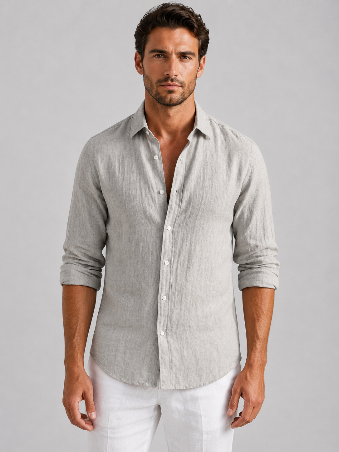 Men's Relaxed Fit Shirt Short-Sleeve Button-Up Collared Casual Holiday Beach Smart-Casual Everyday Versatile Rylance