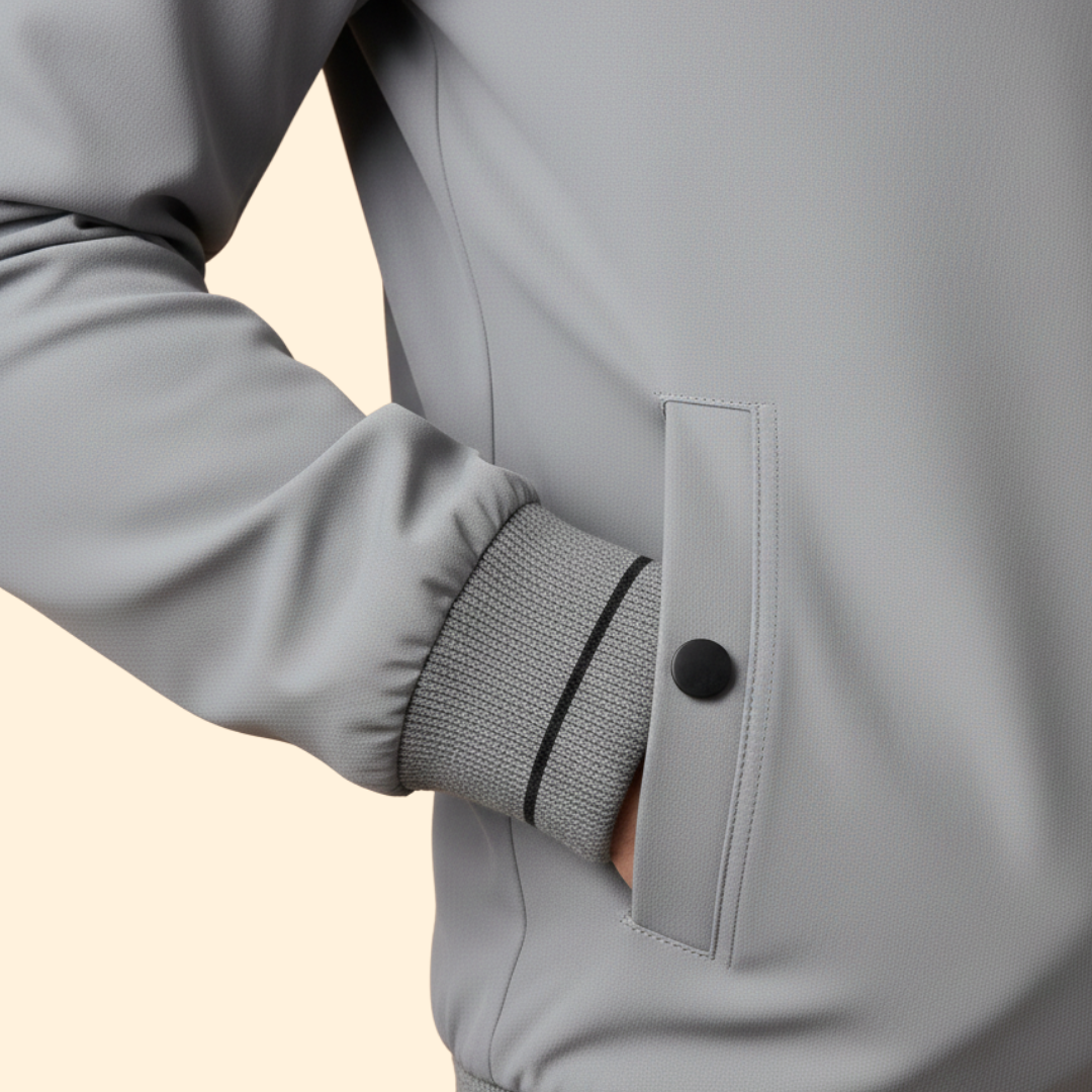 Men's Zip Jacket Modern Stand Collar Full-Zip Casual Layering Autumn Everyday Streetwear Henry