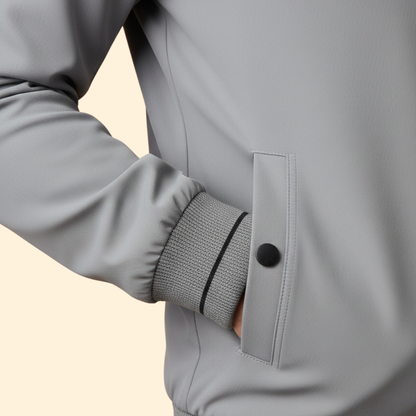 Men's Zip Jacket Modern Stand Collar Full-Zip Casual Layering Autumn Everyday Streetwear Henry