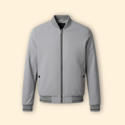 Men's Zip Jacket Modern Stand Collar Full-Zip Casual Layering Autumn Everyday Streetwear Henry