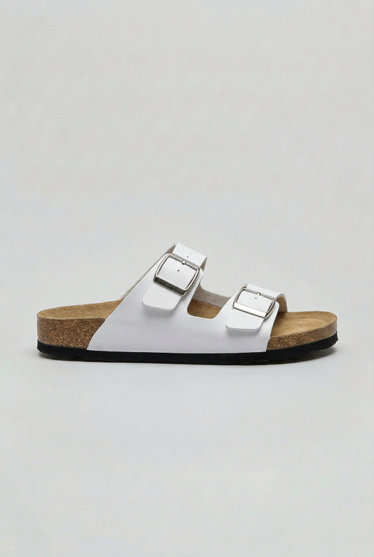Men's Casual Double Buckle Sandals Contoured Footbed Stylish Everyday Wear