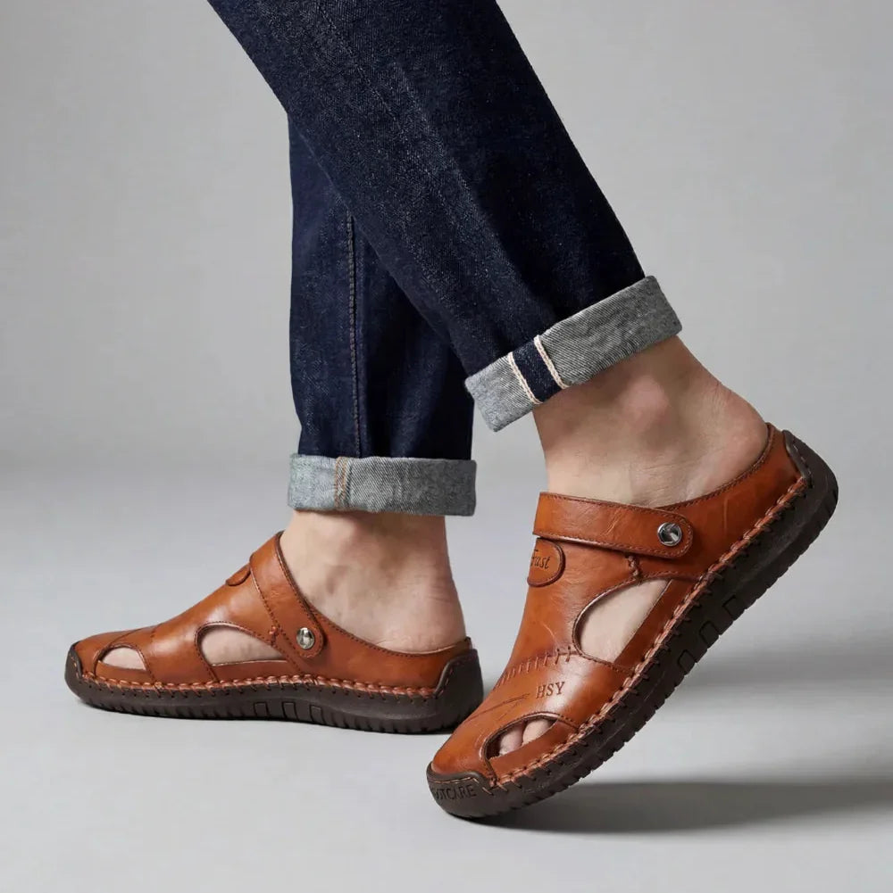 Men's Casual Closed Toe Sandals Adjustable Strap Outdoor Everyday Wear