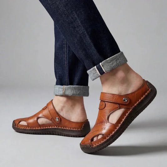 Men's Casual Closed Toe Sandals Adjustable Strap Outdoor Everyday Wear