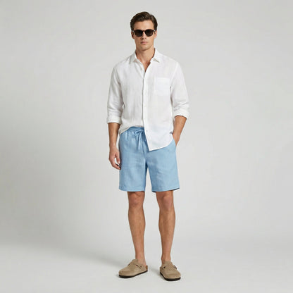 Men's Casual Shorts Drawstring Elastic Waist Relaxed Fit Everyday Beach Holiday Loungewear Chino Bodie