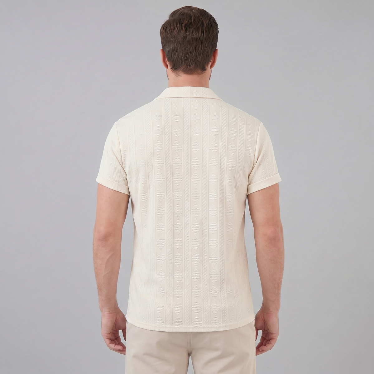 Men's Camp Collar Shirt Short-Sleeve Button-Up Cuban Collar Casual Holiday Beach Smart-Casual Everyday Nolan