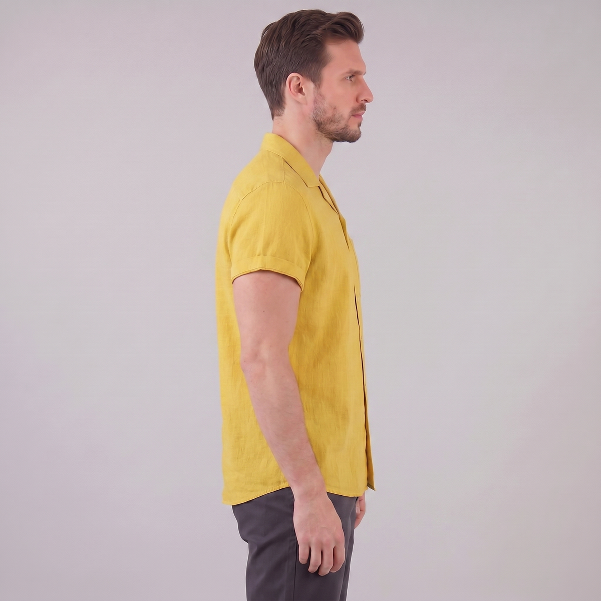 Men's Camp Collar Shirt Short-Sleeve Button-Up Cuban Collar Casual Holiday Beach Smart-Casual Everyday Rocco