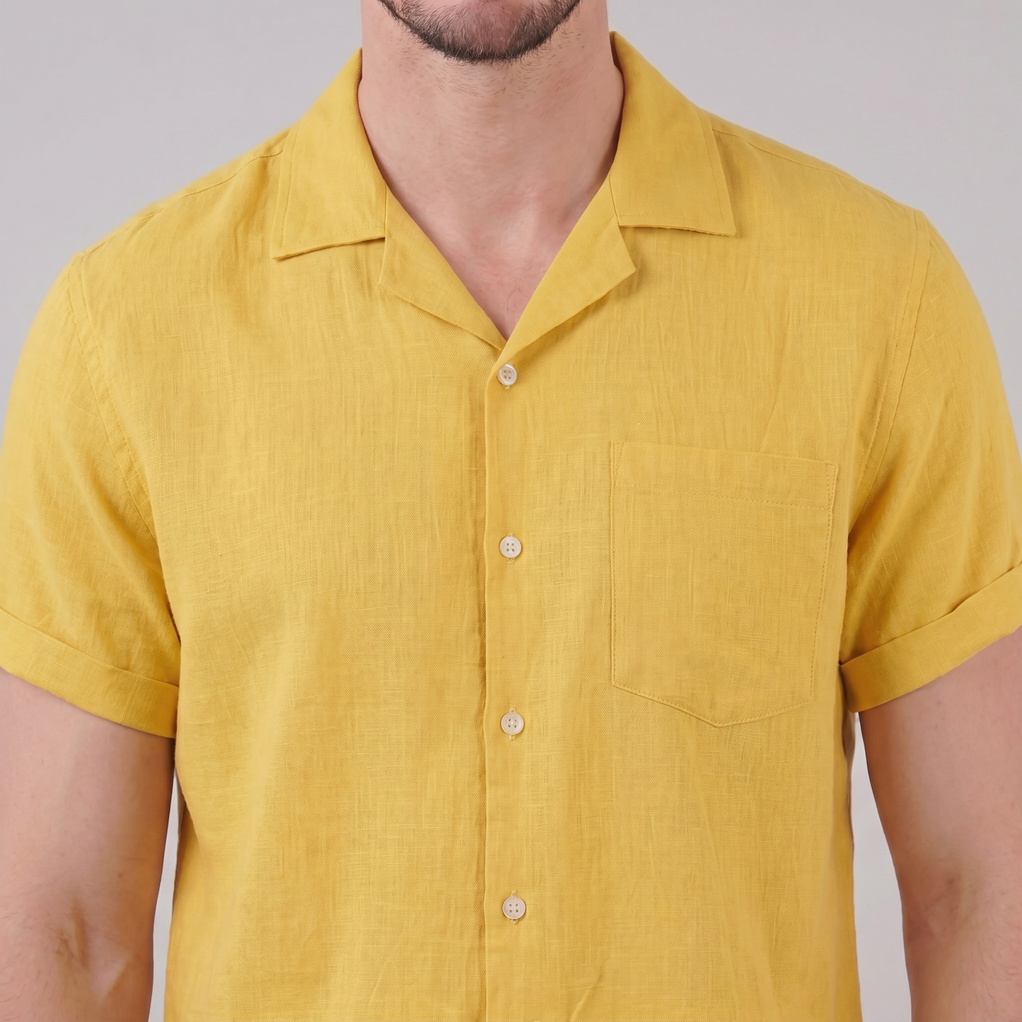 Men's Camp Collar Shirt Short-Sleeve Button-Up Cuban Collar Casual Holiday Beach Smart-Casual Everyday Rocco