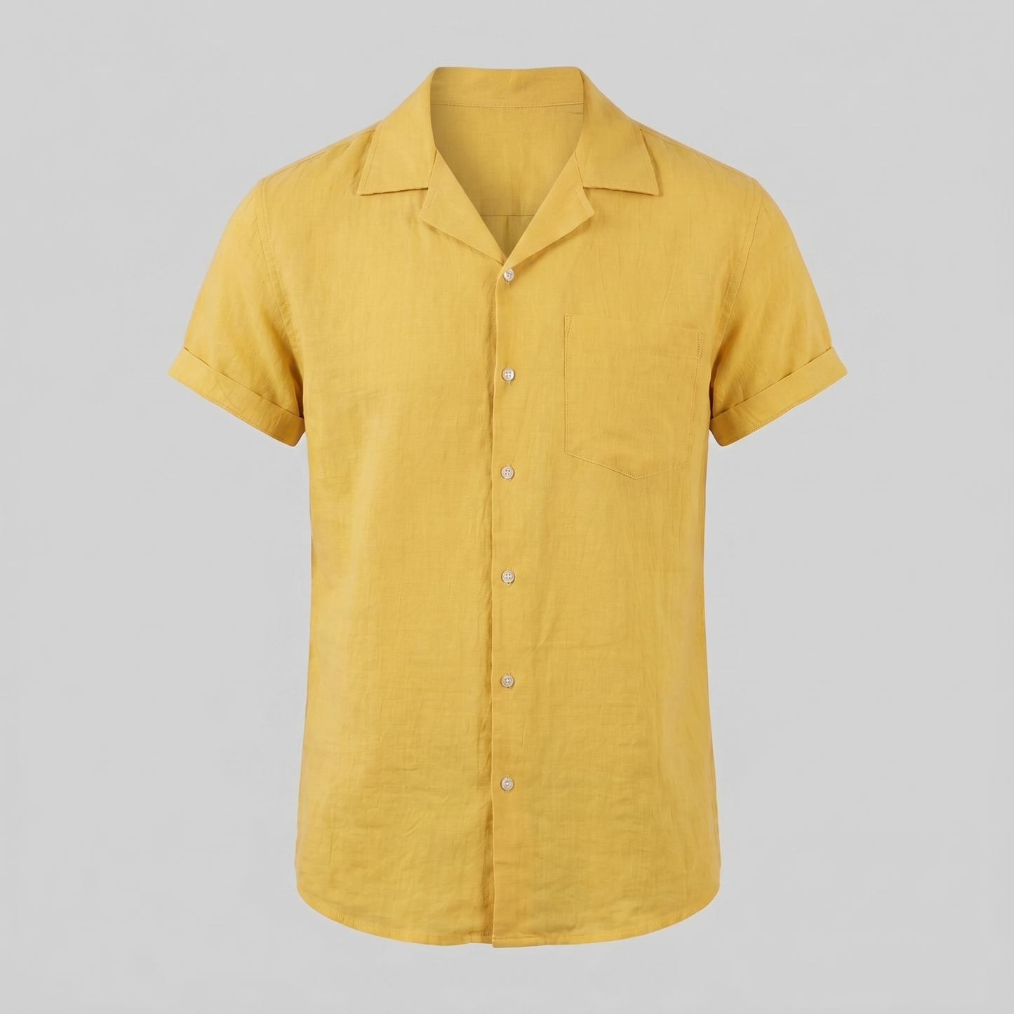 Men's Camp Collar Shirt Short-Sleeve Button-Up Cuban Collar Casual Holiday Beach Smart-Casual Everyday Rocco