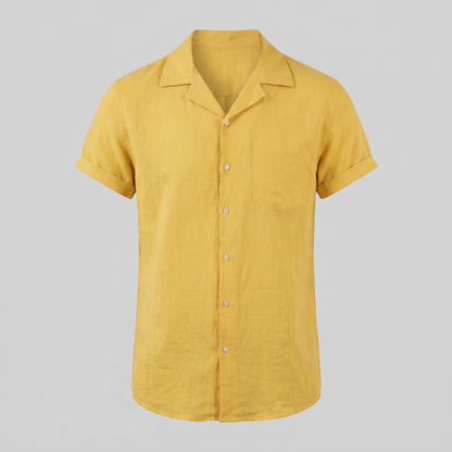 Men's Camp Collar Shirt Short-Sleeve Button-Up Cuban Collar Casual Holiday Beach Smart-Casual Everyday Rocco
